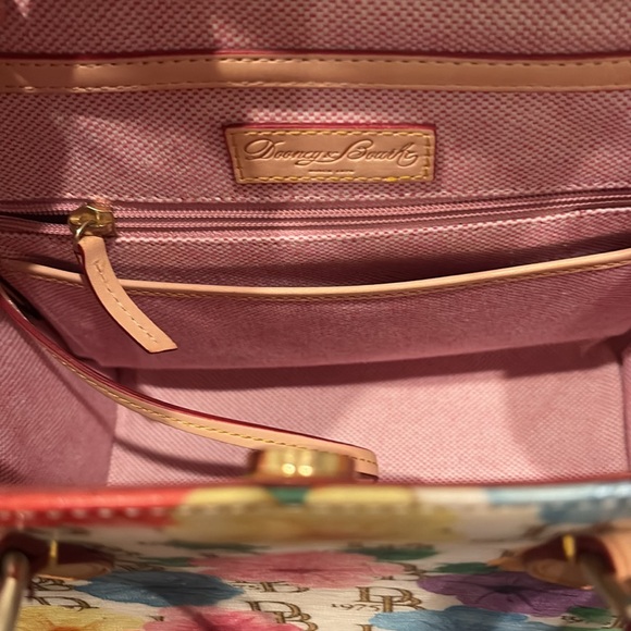Dooney & Bourke Leather Hibiscus Floral Janine Handbag, fine condition - Picture 8 of 11